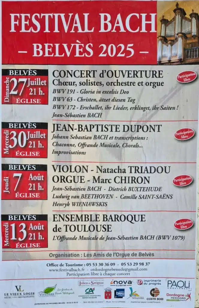 Affiche Festival Bach 2025